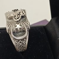 Красив Османски  сребърен пръстен с Тугра , снимка 7 - Пръстени - 44383239