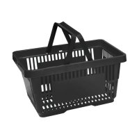 ПРОМО!!! Пластмасова кошница за пазаруване - черна 22л, търговско оборудване!, снимка 1 - Оборудване за магазин - 35966362