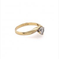 Златен дамски пръстен 2,27гр. размер:56 14кр. проба:585 модел:13972-1, снимка 3 - Пръстени - 39434361