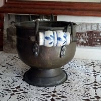 Стар меден съд, порцелан, Франция, снимка 1 - Антикварни и старинни предмети - 35604875