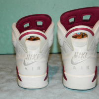 кецове Nike Air Jordan 6 Retro Maroon (2015)  номер 40,5 - 41 , снимка 11 - Кецове - 36333895