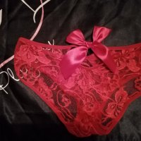 Еротични Бикини, Червена Дантела със сатенени панделки, Размер S, снимка 8 - Бельо - 39653128