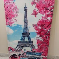 Светеща картина с Led осветление - Айфелова кула, снимка 1 - Картини - 35684763