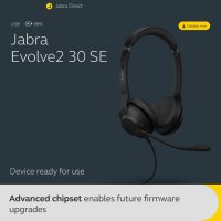 Jabra Evolve2 30 SE Кабелни шумопотискащи стерео слушалки с 2 микрофона, снимка 10 - Слушалки и портативни колонки - 44385215