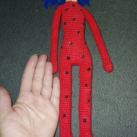 Плетена кукла калинката , снимка 2 - Кукли - 44559846