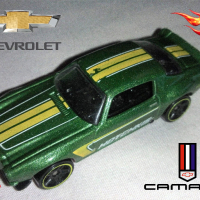 Hot Wheels 1970 Green Camaro TM GM 1/64, снимка 1 - Колекции - 38213738