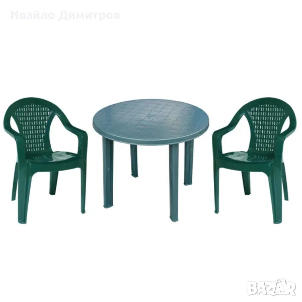 Градински комплект - маса и 2 стола, снимка 1