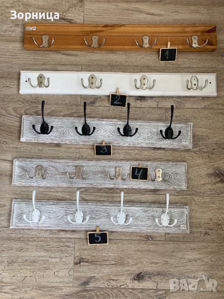 Стенна дървена закачалка , снимка 1