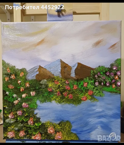 "Пролетен бриз" от поредицата „Картини от рая“ 30x30 см- масло , снимка 1