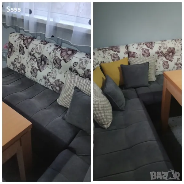 Кухненски ъглов диван и маса, снимка 1