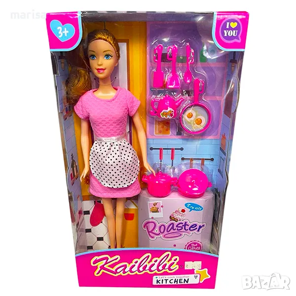 Кукла тип Барби готвачка, с аксесоари, в кутия 2038540, снимка 1