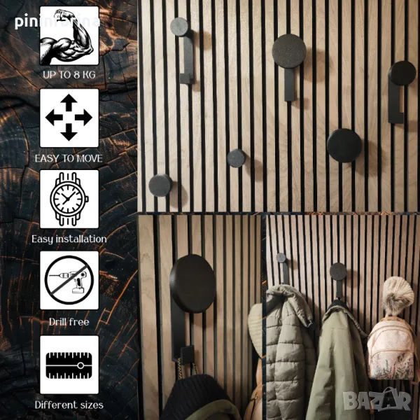 Закачалки за акустични панели - декоративни панели, снимка 1