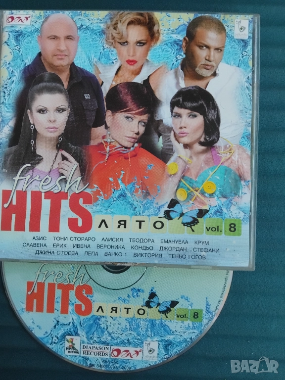 Fresh Hits Лято 8 - оригинален поп - фолк диск българска музика, снимка 1