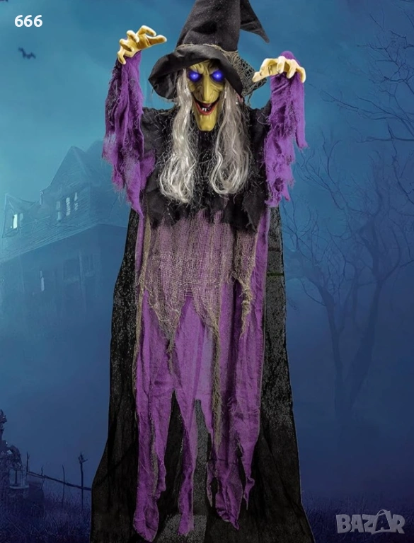 Хелоуин светеща говореща вещица, снимка 1