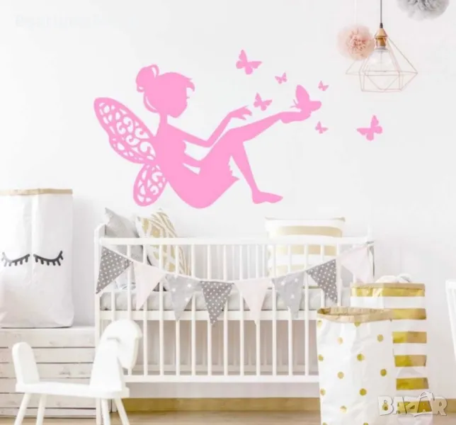 Стикер за стена "Феята на пеперудите"  , снимка 1