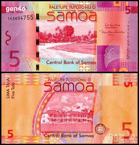 Самоа 5 тала 2017 UNC, снимка 1