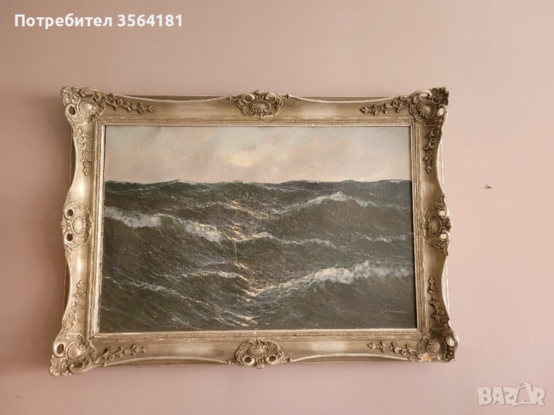 НАМАЛЕНА картина от маслени бои върху платно 110х76, снимка 1