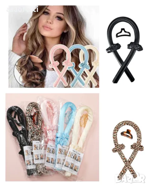 Комплект за къдрене - дунапренен ролер, скрънчи и шнола , снимка 1