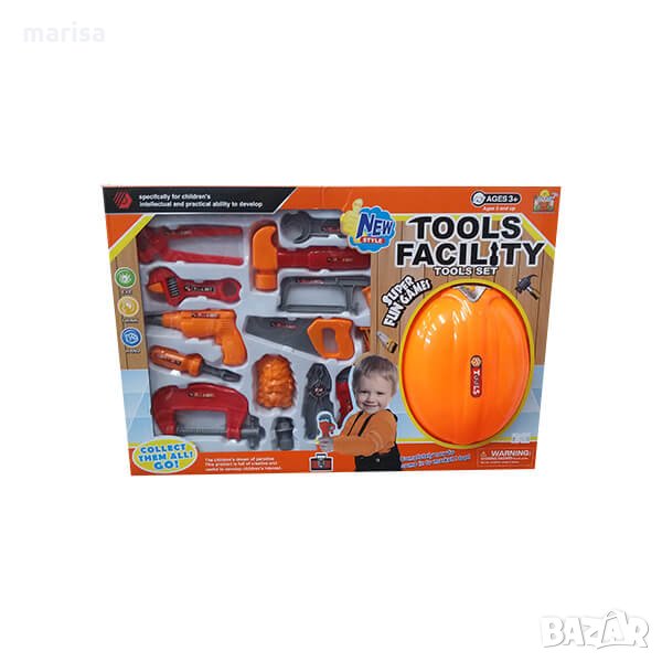 Комплект инструменти с каска, в кутия 36778, снимка 1