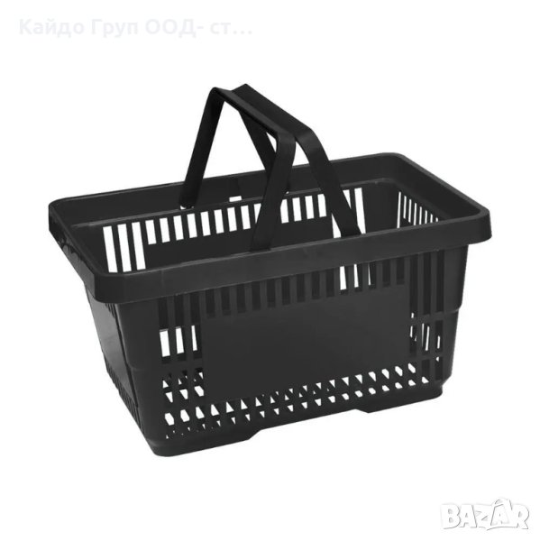 ПРОМО!!! Пластмасова кошница за пазаруване - черна 22л, търговско оборудване!, снимка 1