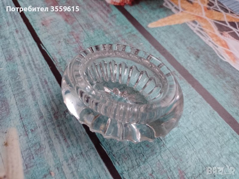 стъклен пепелник от кристал от Италия, снимка 1