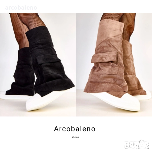 Дамски еко-велурени ботуши от Marsey, 2цвята , снимка 1