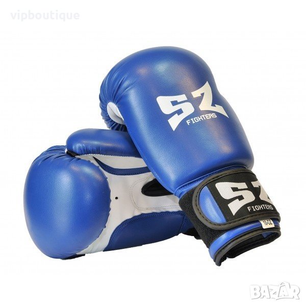 Боксови Ръкавици Изк Кожа Сини, снимка 1