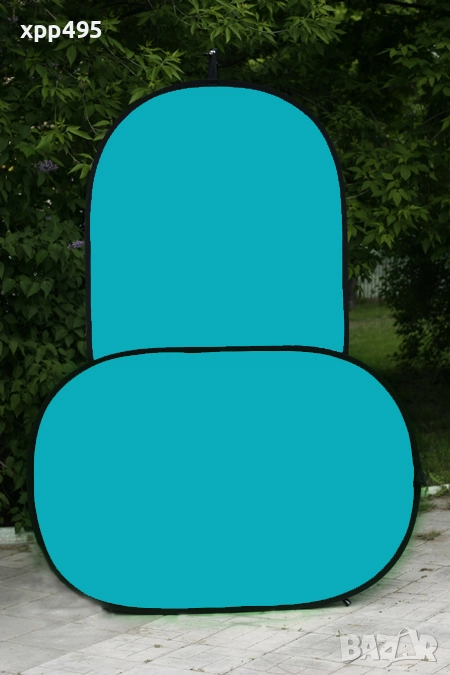 Фон син плат с хромакей ефект, снимка 1