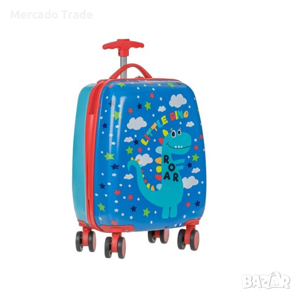 Детски куфар Mercado Trade, За деца, Динозавър, Син, снимка 1