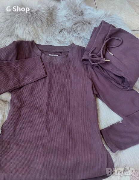 Зимна дамска пижама кафява зимна лента за глава шапка, снимка 1