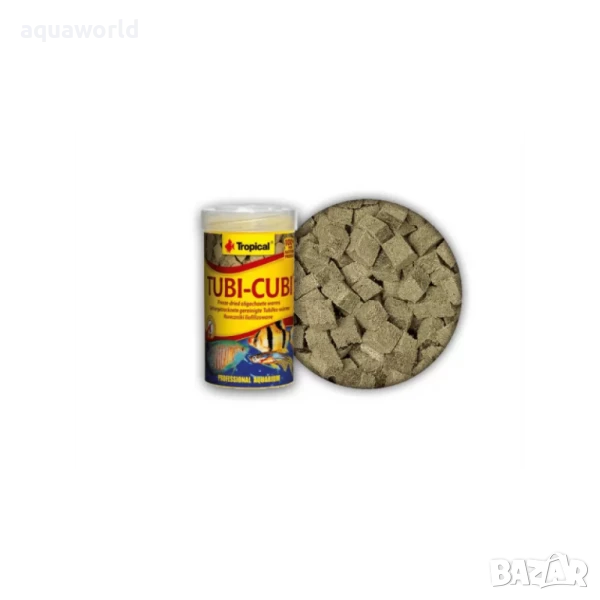 "ПРОМОЦИЯ"Храна под формата на кубчета за всеядни риби Tropical Tubi Cubi 100 ml, снимка 1