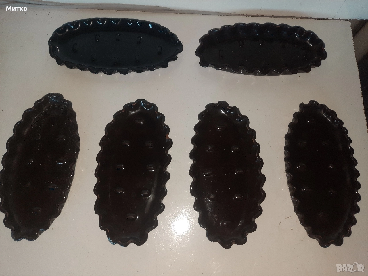 Битови керамични чиний тип малки плата за ордьоври или разядки , снимка 1