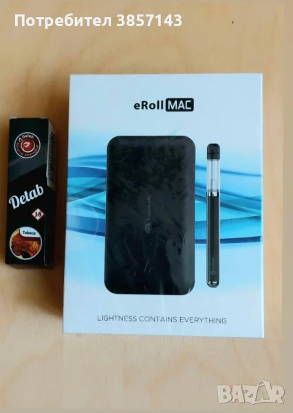 Електронна цигара  + 10 мл. никотинова течност. Зарежда се в ел. мрежа, снимка 1