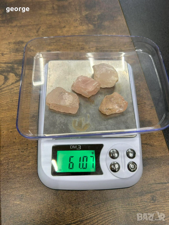 Розов кварц - необработен : произход Мозамбик - 61 грама, снимка 1