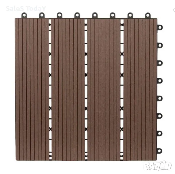 Декинг за Балкон, градина, двор, плочка за Подови пространства, 30x30x2см, водоустойчив , снимка 1