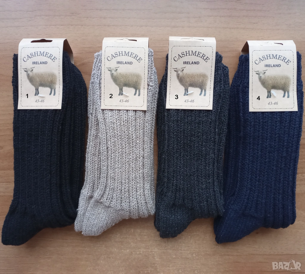 Мъжки дебели зимни вълнени чорапи – кашмир и вълна , снимка 1