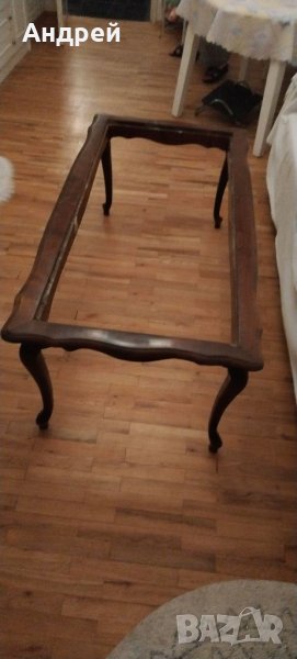 Холна маса дърво и мрамор, снимка 1