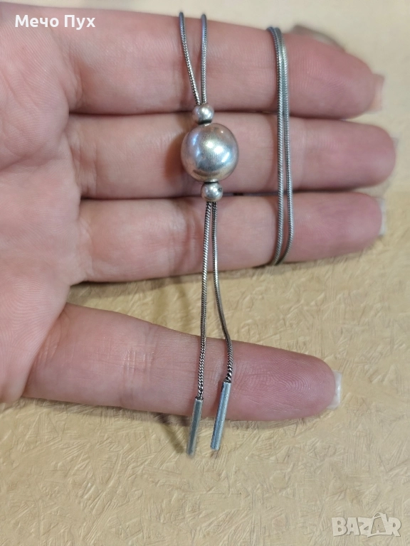 Сребърно колие (361), снимка 1