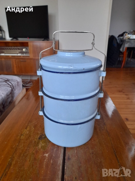 Стари емайлирани съдове за храна #6, снимка 1