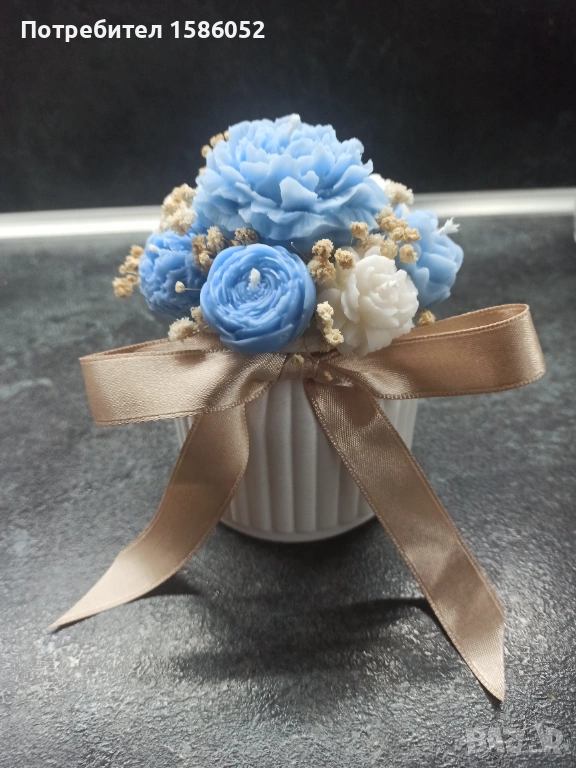 Стилен букет от соев восък , снимка 1