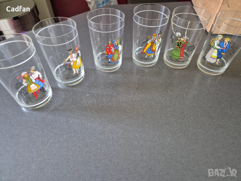 Стъклени чаши за безалкохолно/вода от ГДР, снимка 1