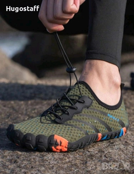 Нови обувки маратонки Barefoot военно зелено 46/47, снимка 1