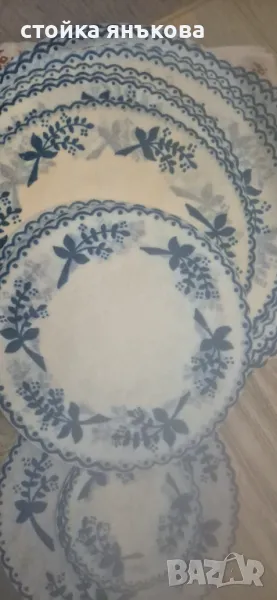 Продавам комплект подложки за сервиране синьо и бяло, снимка 1