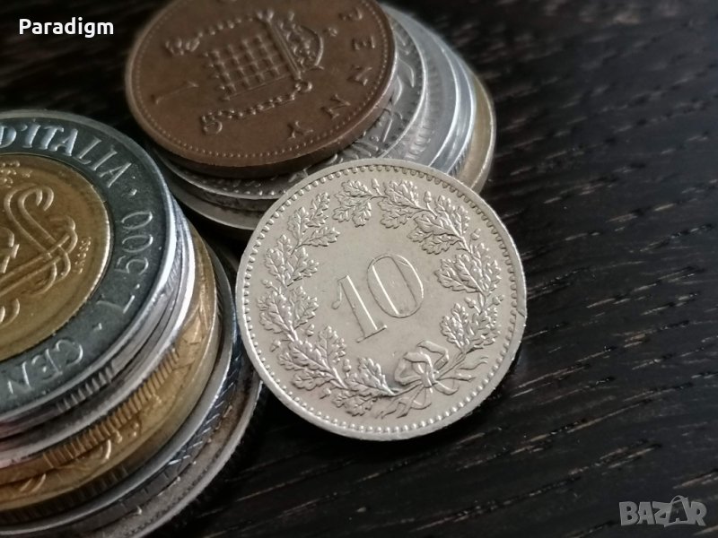 Монета - Швейцария - 10 рапен | 1984г., снимка 1