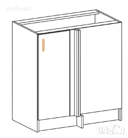 Кухненски шкаф ALINA – тъмен мрамор, снимка 4 - Шкафове - 53872772