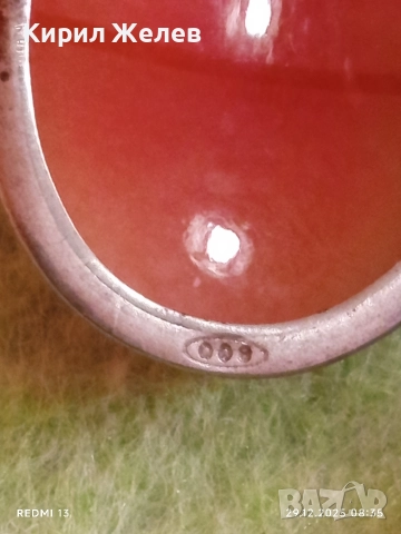 Сребърен авторски медальон камея която може да се носи и като брошка 52526 , снимка 4 - Колиета, медальони, синджири - 52924897