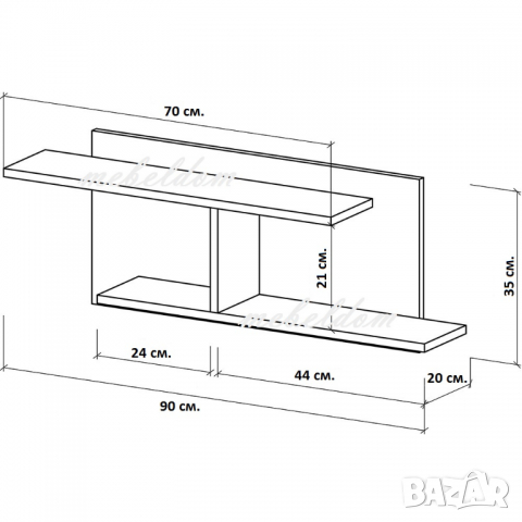 Етажерка за стена,полица,етажерки(код-0848), снимка 6 - Етажерки - 36325842