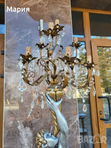 Италиански бароков лампион 024, снимка 5 - Лампиони - 48049567