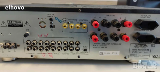 Ресивър Onkyo TX-7630, снимка 7 - Ресийвъри, усилватели, смесителни пултове - 51115335
