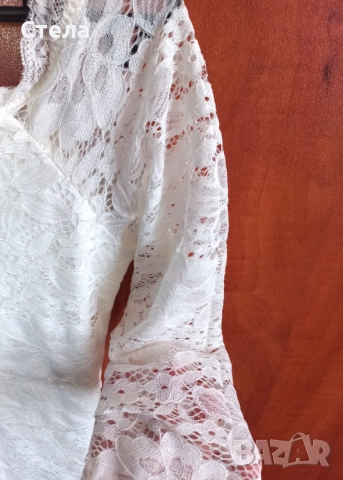 TERRANOVA дамски дантелен топ РАЗЛИНИ ЦВЕТОВЕ, / блуза с голи рамене, нов, с етикет, снимка 11 - Корсети, бюстиета, топове - 46773972